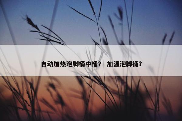 自动加热泡脚桶中桶？ 加温泡脚桶？