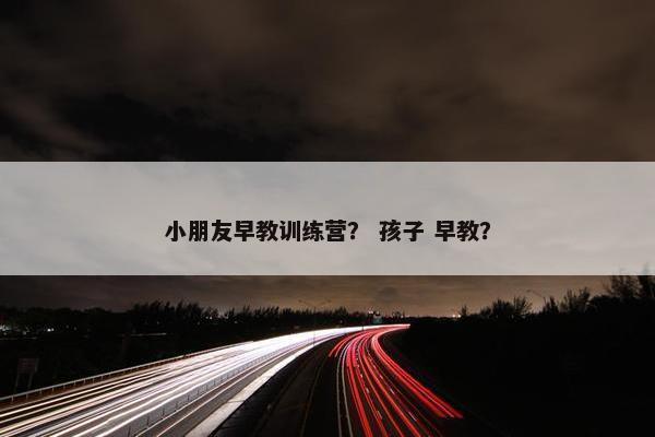 小朋友早教训练营？ 孩子 早教？
