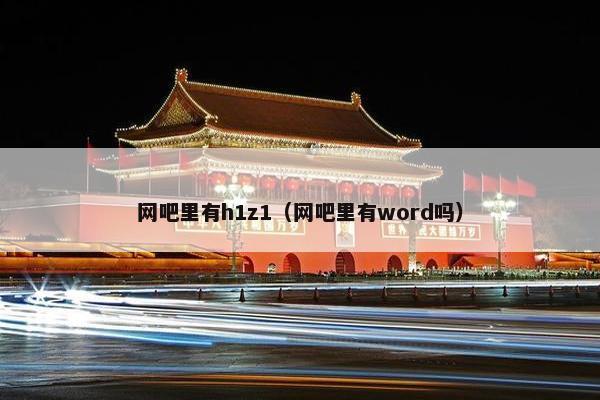 网吧里有h1z1（网吧里有word吗）