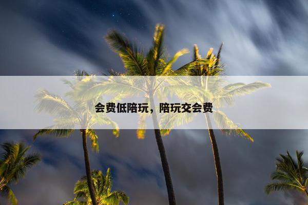 会费低陪玩，陪玩交会费