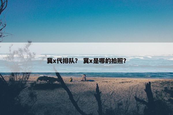 冀x代排队？ 冀x是哪的拍照？