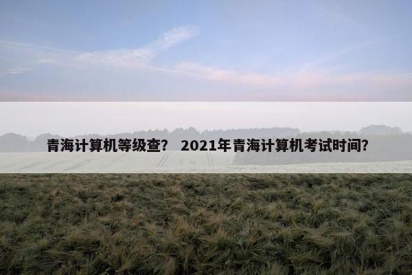 青海计算机等级查？ 2021年青海计算机考试时间？