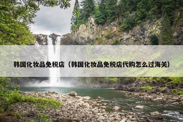 韩国化妆品免税店（韩国化妆品免税店代购怎么过海关）