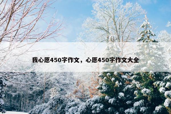 我心愿450字作文，心愿450字作文大全