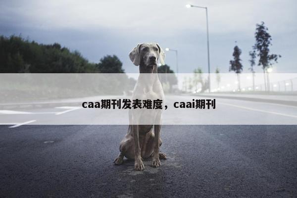 caa期刊发表难度，caai期刊