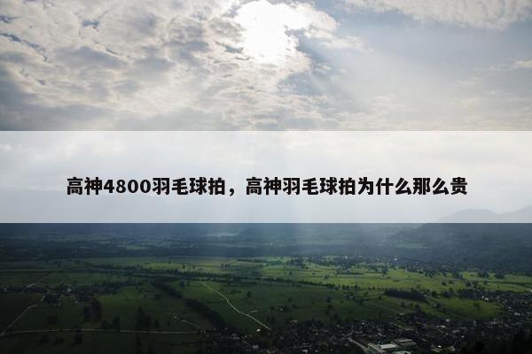 高神4800羽毛球拍,高神羽毛球拍为什么那么贵 高神4800羽毛球拍,高神羽毛球拍为什么那么贵