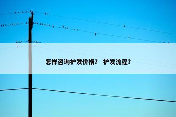 怎样咨询护发价格? 护发流程? 怎样咨询护发价格? 护发流程?