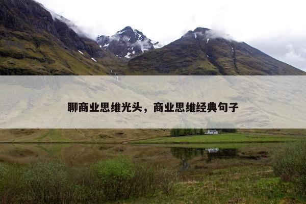 聊商业思维光头,商业思维经典句子 聊商业思维光头,商业思维经典句子