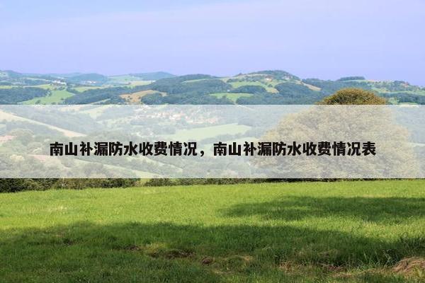 南山补漏防水收费情况,南山补漏防水收费情况表 南山补漏防水收费情况,南山补漏防水收费情况表