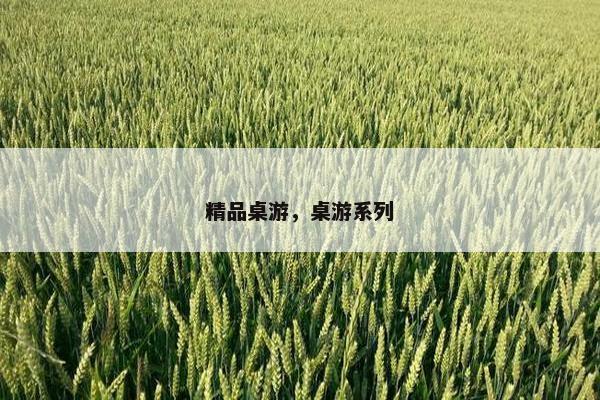 精品桌游，桌游系列