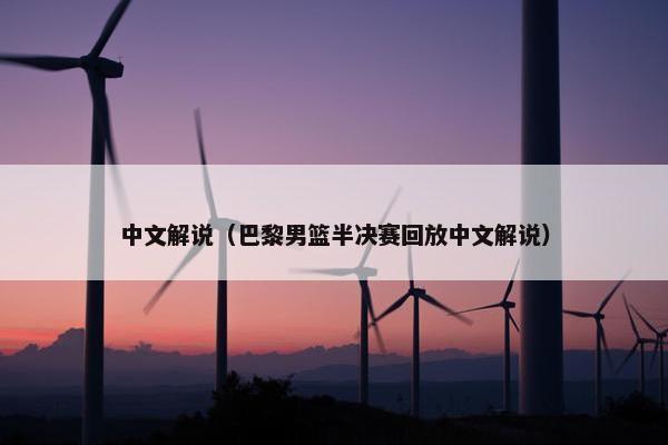 中文解说（巴黎男篮半决赛回放中文解说）