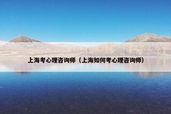 上海考心理咨询师（上海如何考心理咨询师）