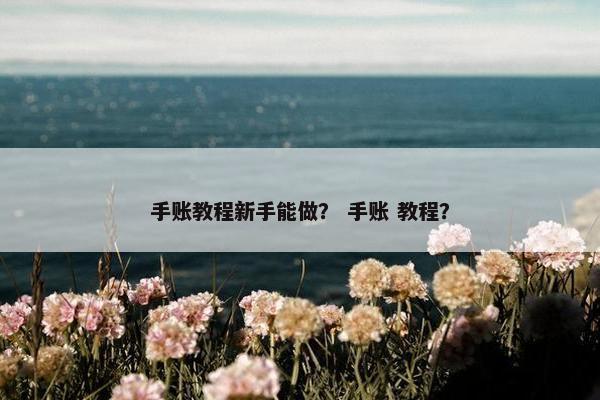 手账教程新手能做？ 手账 教程？