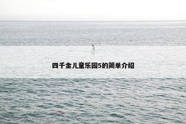 四千金儿童乐园5的简单介绍