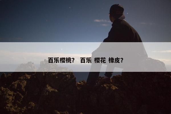 百乐樱桃？ 百乐 樱花 橡皮？