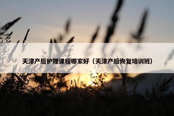 天津产后护理课程哪家好（天津产后恢复培训班）