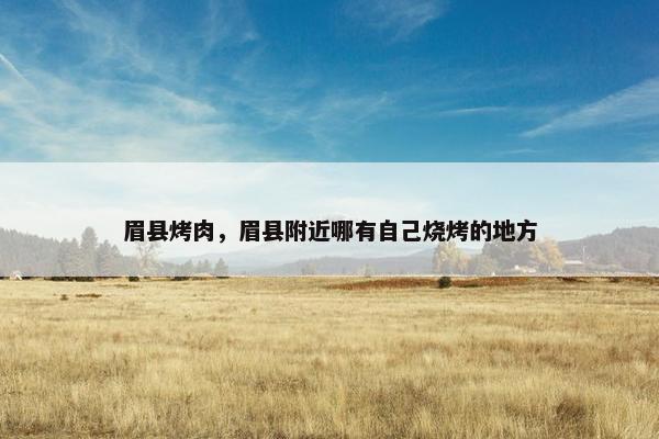 眉县烤肉，眉县附近哪有自己烧烤的地方