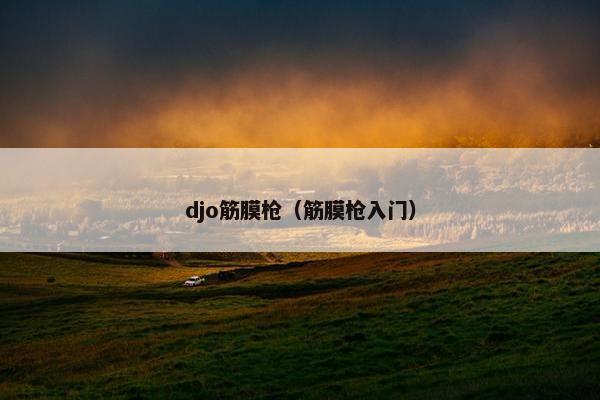 djo筋膜枪(筋膜枪入门) djo筋膜枪(筋膜枪入门)