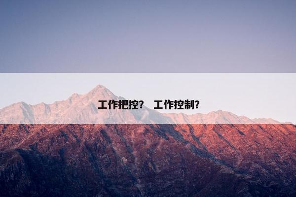 工作把控? 工作控制? 工作把控? 工作控制?