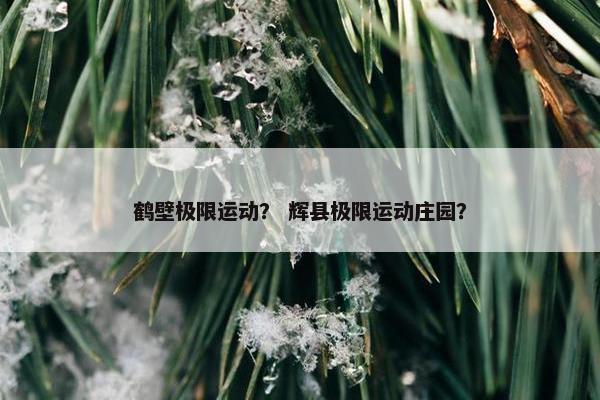 鹤壁极限运动? 辉县极限运动庄园? 鹤壁极限运动? 辉县极限运动庄园?