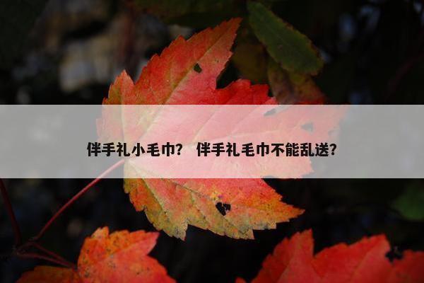 伴手礼小毛巾？ 伴手礼毛巾不能乱送？