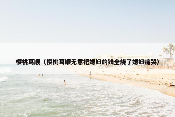 樱桃葛顺（樱桃葛顺无意把媳妇的钱全烧了媳妇痛哭）