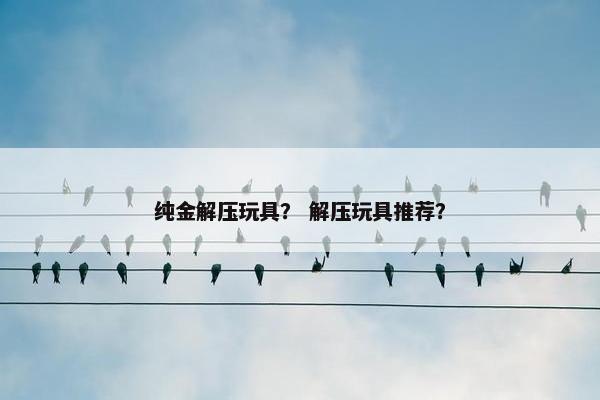 纯金解压玩具？ 解压玩具推荐？