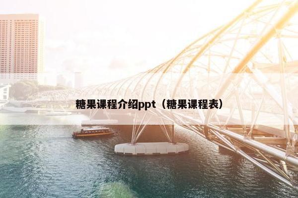 糖果课程介绍ppt（糖果课程表）