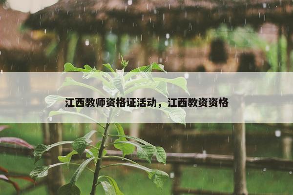 江西教师资格证活动，江西教资资格