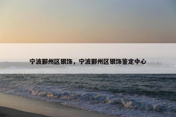 宁波鄞州区银饰，宁波鄞州区银饰鉴定中心