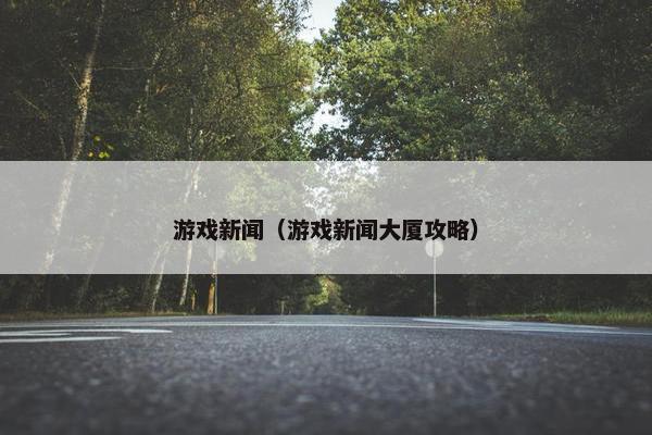 游戏新闻（游戏新闻大厦攻略）