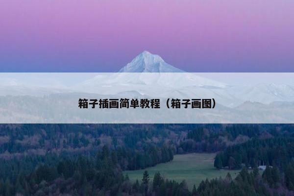 箱子插画简单教程（箱子画图）