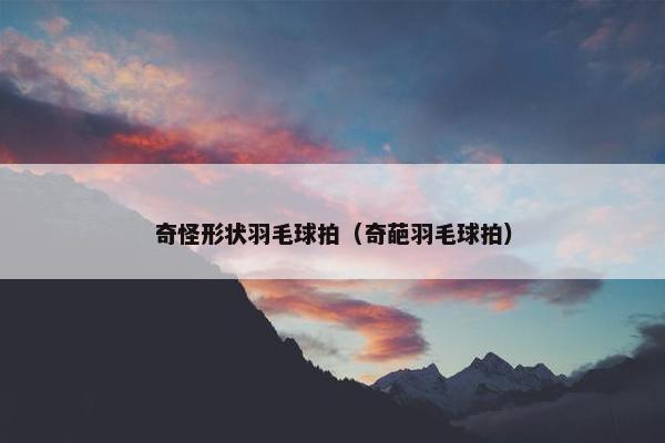 奇怪形状羽毛球拍（奇葩羽毛球拍）