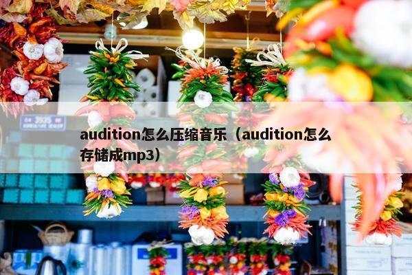 audition怎么压缩音乐（audition怎么存储成mp3）