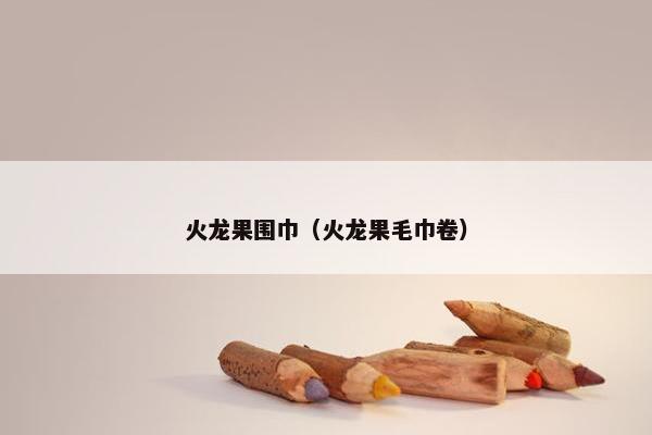 火龙果围巾（火龙果毛巾卷）