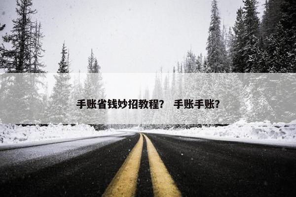 手账省钱妙招教程？ 手账手账？