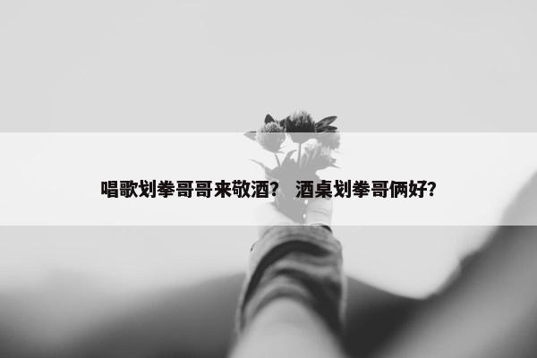唱歌划拳哥哥来敬酒？ 酒桌划拳哥俩好？