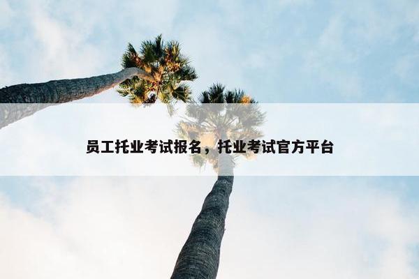 员工托业考试报名，托业考试官方平台