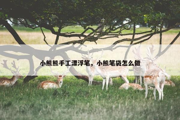 小熊熊手工漂浮笔，小熊笔袋怎么做