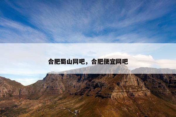 合肥蜀山网吧，合肥便宜网吧