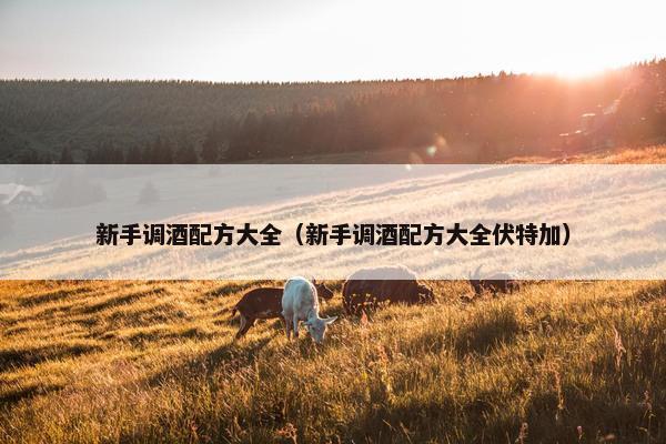 新手调酒配方大全（新手调酒配方大全伏特加）