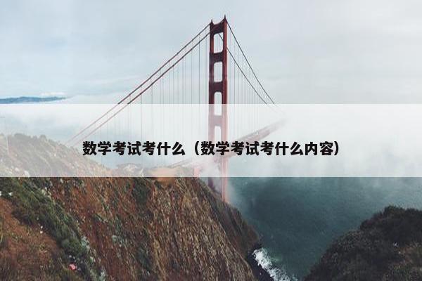 数学考试考什么（数学考试考什么内容）