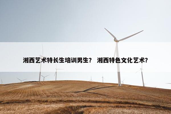 湘西艺术特长生培训男生？ 湘西特色文化艺术？
