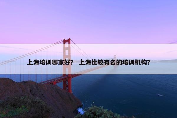 上海培训哪家好? 上海比较有名的培训机构? 上海培训哪家好? 上海比较有名的培训机构?