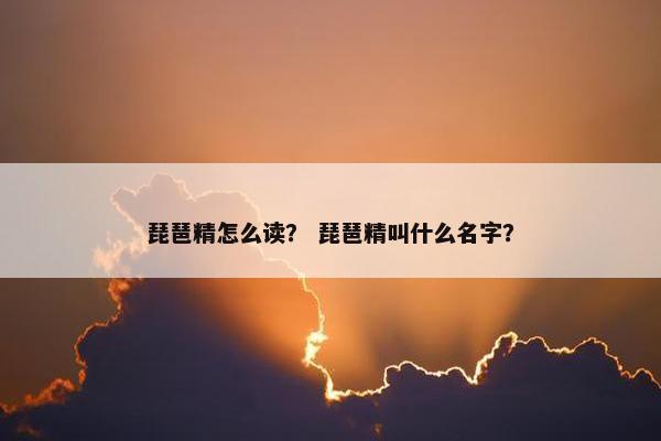 琵琶精怎么读？ 琵琶精叫什么名字？