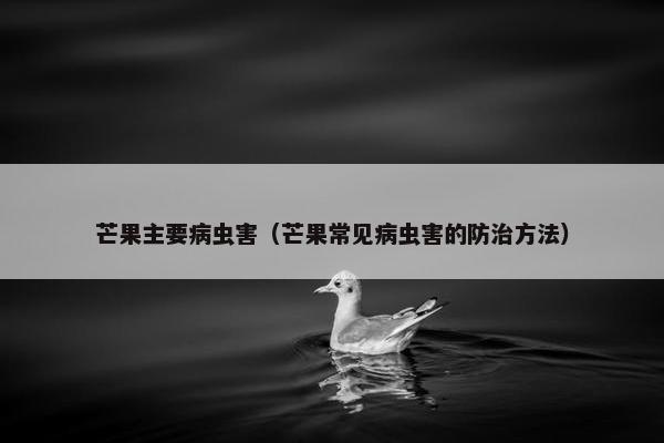 芒果主要病虫害（芒果常见病虫害的防治方法）