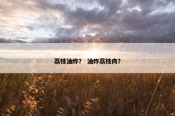 荔枝油炸？ 油炸荔枝肉？