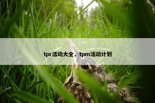 tpr活动大全,tpm活动计划 tpr活动大全,tpm活动计划
