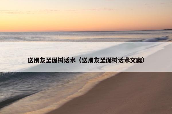 送朋友圣诞树话术（送朋友圣诞树话术文案）