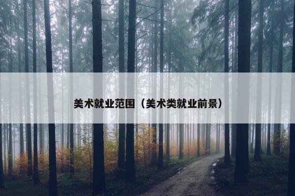 美术就业范围（美术类就业前景）